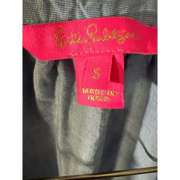 Lily Pulitzer Embroidered Boho Blouse with Pink Accents - Picture 4 of 4